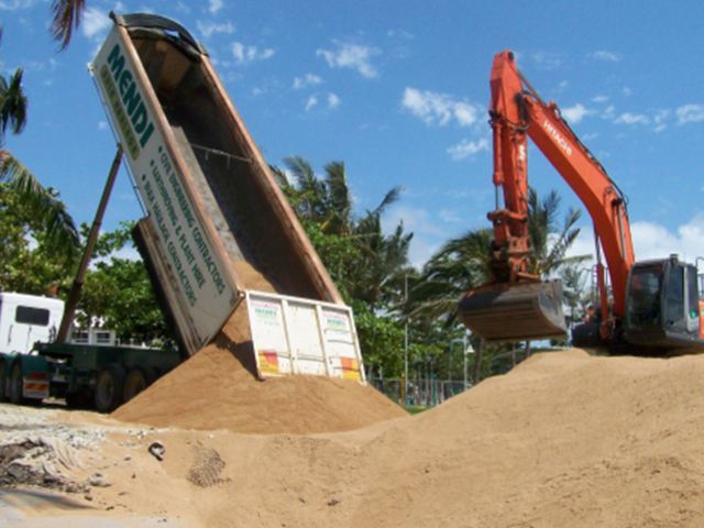 The Strand, sand replenishment project by Mendi Group